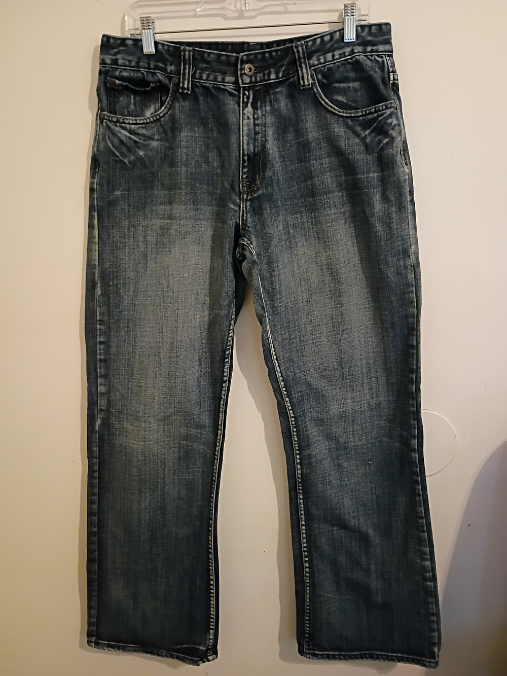 Flypaper Men's Straight Jeans in Washed Blue Sz 34/32
